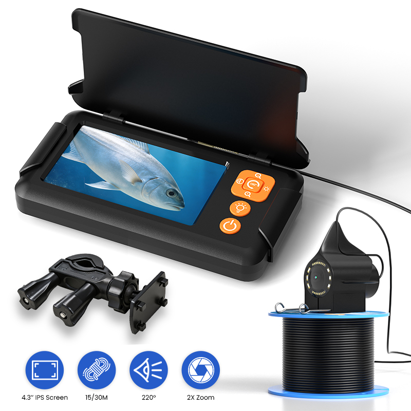 Fish Finder Cable - Caméra de pêche avec écran 4,3''