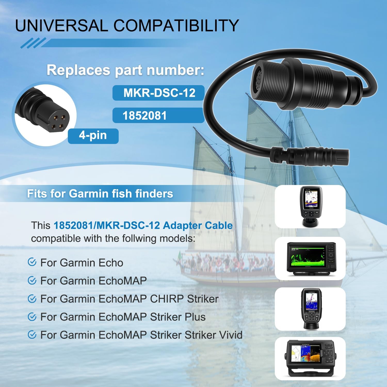1852081 Câble adaptateur MKR-D - Fish Finder Cable avis et prix