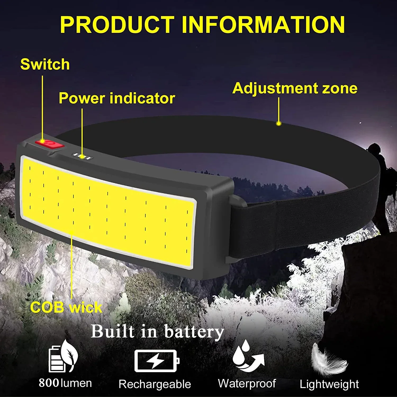 Puissante lampe frontale LED C - Fish Finder Battery avis et prix